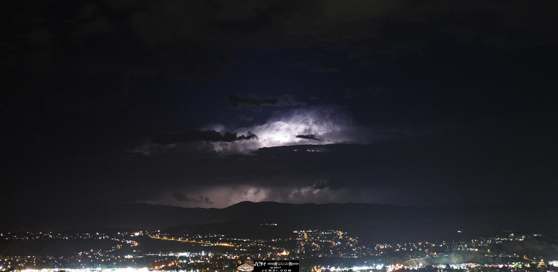 Desert Lightning image, 9-9-2017 over Antelope Valley (filmed from Santa Clarita)